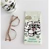 Bolsa para Gafas de Panda Funda Protectora para Gafas de Sol Bolsa Portátil para Guardar Gafas de Sol Cierre Automático Bolsa para Gafas de Miopía para Estudiantes
