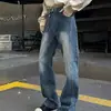 Jeans vintage de calle para hombre con un look genial y estiloso, pantalones casuales versátiles de corte slim modernos para ir al trabajo