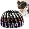 Ferramenta de Penteado Coque Transfronteiriço, Elástico para Cabelo Ninho de Pássaro Preguiçoso, Grampo de Cabelo Feminino com Strass, Acessório de Cabelo de Luxo para Penteados Volumosos
