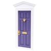 1:12 accesorios para modelos de puertas y ventanas en miniatura para casa de muñecas, para bricolaje, entre Europa y Estados Unidos, para puertas con 6 rejillas y triángulos de colores.
