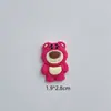 Série Urso Morango DIY Capa para Celular Emulação Saco de Material Cola Creme Adesivo para Geladeira Caixa de Armazenamento Acessórios de Resina para Cabeça
