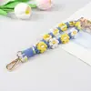 Lanyard Tejido Hecho a Mano de Flores Transfronterizo Estilo Bohemio Floral Fresco Colgante Llavero