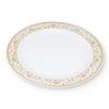 Plato llano de plástico duro de 7.510.25 pulgadas plato de encaje dorado juego de cena de encaje plateado plato de plástico PS de grado alimenticio