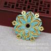 Acessórios para Joias DIY Gotejamento de Óleo Jade Sintético Azul Queimado Flor de Esmalte Estame Coroa de Cabelo Coroa de Fênix Material B3110