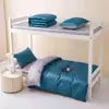 Nuevo Modelo 2026 Juego de Cama de Seda Helada de Cuatro Piezas, Color Sólido, Lavado, para Cama Individual de Dormitorio Estudiantil, Incluye Sábana y Funda de Edredón, Juego de Cama de Tres Piezas