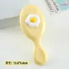 Pente dobrável estilo creme com almofada de ar e espelho para festa estudantil, pente fofo e portátil com bolsa de ar para viagens, pequeno pente doméstico