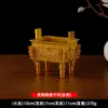 Ornamentação de Bronze Ding Sheng Qianqiu Incensário Ding de Quatro Lados Oferenda Doméstica Ding de Bronze Extra Grande de Chão Si Mu Wu Ding
