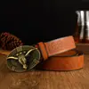Cinturón de hombre con relieve hebilla de cabeza de vaca estilo western Denim cinturón dominante venta al por mayor