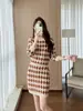 Traje Casual de Moda de Gama Alta Shenzhen Nanyou Suéter Pulóver de Aroma Pequeño para Mujer Traje de Dos Piezas Tejido