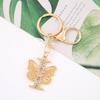 Precio Especial Llavero de Coche de Cristal con Letra Original Colgante para Bolso Arte de Mariposa Colgante para Llaves con Letra Anillo de Llaves