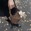 Bolso Bandolera de Moda con Estampado de Leopardo para Mujer 2026 Nuevo Bolso de Mano Estilo Retro Textura de Gamuza Elegante Bolso de Hombro Único para el Trabajo