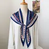 Pañuelo Triangular de Seda para Mujer, Nuevo Estilo Primavera y Verano, Pañuelo de Seda Estampado Retro, Chal Versátil, Pañuelo de Protección Solar, Moderno y Elegante