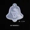 Molde de Resina de Cristal DIY Papoula para Fazer Pingentes de Árvore de Natal Renas, Enfeites de Bolsa e Moldes Decorativos de Silicone