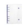 Cubierta de plástico transparente para cuaderno de hojas sueltas A5A6A7M5, planificador de tapa blanda, cubierta para álbum de fotos, carpeta de 6 agujeros de colores, cubierta individual
