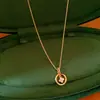Collar con colgante redondo de circón con incrustaciones de diamantes y encaje, cadena para la clavícula minimalista, joyería de nicho de alta gama para mujer, los más vendidos en Corea y Japón