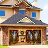Decoraciones de Escena Más Vendidas Transfronterizas, Pegatinas Navideñas para Garaje, Telas Colgantes Más Vendidas en Amazon, Decoraciones para Fiestas de Año Nuevo