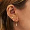 Pendientes de Latón Electrochapado en Oro Real de Moda de Alto Diseño para Mujer, Venta Caliente Transfronteriza Europea y Americana