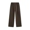 K61-2025 Nuevos Pantalones de Pierna Ancha Rectos de Cintura Alta Estilo Europeo y Americano para Mujer Moda de Chica Popular Versátiles Sexy Casuales