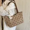 Bolso de Mano Retro de Terciopelo con Lunares para Mujer 2026 Otoño/Invierno Nuevo Llegado Gran Capacidad para Viajar Bolso de Hombro Portátil Bolso de Axila