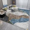 Alfombra geométrica de terciopelo de cristal para sala de estar, sofá, mesa de centro, dormitorio, área grande, absorbente, antideslizante y que absorbe el aceite
