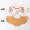 Versión Coreana Ins del Nuevo Babero de Mascota Bebé Pétalo, Babero de Bebé Impermeable con Estampado a Doble Cara, Algodón Puro Clase A, Giratorio
