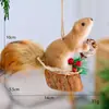 Nuevo Festival de Navidad Colgante de Ardilla de Simulación Colgante para Decoración de Árbol de Navidad Adorno para Arreglo de Escena Festiva