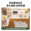 Escritorio de esquina estilo crema con estantería, escritorio de estudio integrado, tocador de dormitorio, gabinete de escritorio, mesa para el hogar dos en uno