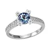 Anillo geométrico de moda retro europeo y americano de plata S925 tendencia Alejandrita Alejandrita