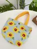 06171 Bolso de Mano Fresco y Sencillo de Girasol Azul Claro para Mujer, Bolsa Pequeña de Tela para el Trabajo, Bolsa de Gran Capacidad para Snacks y Almuerzo