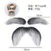 Halloween Simulación Palabra Hu Disfraz Accesorios Bigotes Negros Papá Noel Barba Blanca Barba Falsa