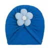 Novo Gorro Jacquard de Cor Pura para Bebê, Gorro de Flor Fofa para Bebê, Chapéu Fetal Macio e Confortável para Crianças para Todas as Estações