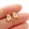 Aretes de Halloween transfronterizos de personalidad fantasma oscuro moda acero inoxidable corte caricatura aretes para hombres y mujeres al por mayor