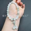 Celebridade da Internet de Xinjiang Pulseira Verde Natural Tianshan Seda Dourada Explosiva Contas Redondas Pulseira de Jade Pulseira de Jade Chinesa de Nicho para Mulheres