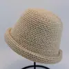Gorro de Punto de Borde Enrollado de Alta Calidad Versión Coreana Hace que la Cara se Vea Más Pequeña, Adecuado para Circunferencia de Cabeza Grande, Otoño e Invierno Cálido y a Prueba de Frío Sombrero de Pescador a la Moda
