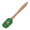 Espátula de Silicone Personalizável para Creme Cabo de Madeira de Faia Espátula para Cozinha, Panificação, Sobremesa, Bolo Série de Natal