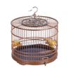 Jaula para pájaros Índigo tipo cajón de bambú jaula para pájaros bambú púrpura jaula para pájaros Índigo ojos bordados concha jaula para pájaros de jade con cajón
