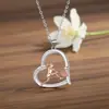 Knn-412 Collar de Chica de Tenis Estilo Deportivo Europeo y Americano, Colgante de Diamante en Oro Rosa Transfronterizo con un Toque de Alta Gama
