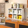 Portavasos de nueve compartimentos, organizador para tazas y tazas de té, estante de almacenamiento multicapa simple, soporte de exhibición para figuras y adornos, estante de exhibición multifuncional