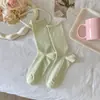 Meias de rede cool inspiradas em ballet estilo Miu para mulheres, meias de algodão puro até a panturrilha, meias finas de primavera-verão para mulheres