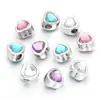 10-11.5 Anillo de Resina con Forma de Corazón Cuadrado de Doble Cara, Cara de Piedra Preciosa, Cuentas con Agujero Grande Versátiles, Cuentas Espaciadoras Irregulares, Cuentas Asequibles para Ensartar