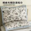 Funda de almohada acolchada con correa de algodón y lino, se puede fijar, adecuada para todas las estaciones, nuevo modelo 2026, protector de almohada antiaceite para adultos
