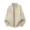 Nuevo suéter cálido casual de punto de manga larga con cuello alto, estilo de lujo ligero de moda, estilo old money, para hombre, prendas de punto de manga larga para hombre, cárdigan para hombre, chaqueta para hombre