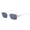 2025 Nuevas Gafas de Sol de Marco Estrecho para Rostro Pequeño con Estampado de Leopardo Estilo Europeo y Americano Gafas de Moda Cuadradas Gafas de Sol para Celebridades de Internet para Mujer de Alto Sentido