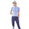Jaqueta Esportiva de Verão Feminina Manga Curta Transfronteiriça Slim Fit Secagem Rápida Zíper Gola Alta Camiseta de Yoga Roupas de Corrida Fitness Top