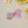 Exclusivo novo acessório de cabelo para bebê estilo coreano e japonês, totalmente coberto de tecido, não danifica o cabelo, presilha lateral de laço para franja de meninas, ornamento de cabelo