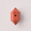 Pendente de cristal de pedra natural em prisma de ponta dupla 16mm com furo passante proteína semiacabado DIY acessório de pingente versátil