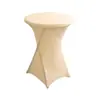 Venda Direta de Fábrica Capa para Mesa de Bar Cor Sólida Toalha de Mesa Alta para Mesa de Banquete Cocktail Mesa Alta Elástica Ajustável Capa para Mesa Redonda