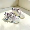 27-31 Superfície de Couro Sapatos Esportivos para Crianças Pequenas Sola Leve Tênis de Skate Infantil Sapatos Casuais Versáteis para Crianças