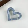 Pinza para el Cabello Elegante con Textura de Mármol y Forma de Corazón Cruzado para Mujer Pinza Grande para la Parte Trasera de la Cabeza Sensación de Alta Gama Pinza de Tiburón Pasador Celebridad de Internet