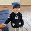 Suéter para Niños Modelo Nuevo 2025 para Niños Pequeños y Medianos, Ropa de Invierno con Forro Polar, Prenda Interior de Punto Engrosada, Prendas de Punto de Invierno